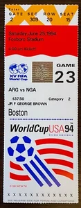 1994 World Cup Diego Maradona Last Game w/ Argentina Match Ticket USA '94 - Picture 1 of 5