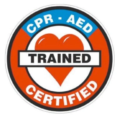 POPART CPR AED Trained Certified Hard Hat Sticker Decal