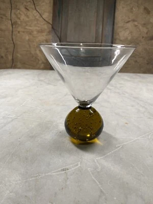 Circleware Controlled Bubble Martini Glass Amber - Image 1 of 4