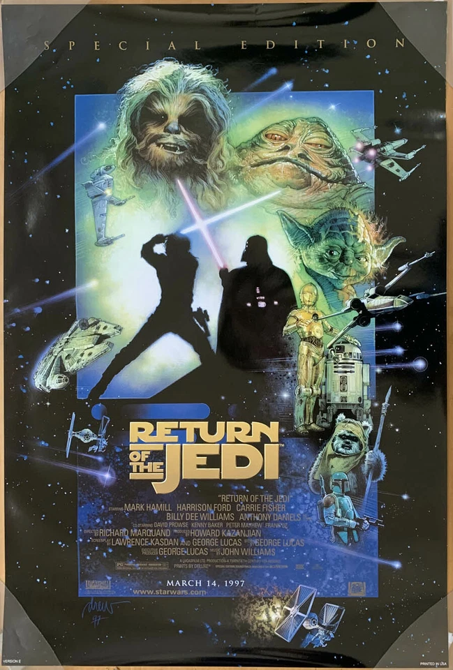 STAR WARS RETURN OF THE JEDI MOVIE POSTER SS R97 SPECIAL EDITION ORIGINAL 27x40  - Image 1 of 1