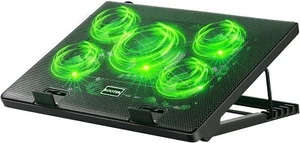Laptop Cooling Pad, Laptop Cooler with 5 Quiet Fans for 12-17 Computer PC Notebo - Picture 1 of 6