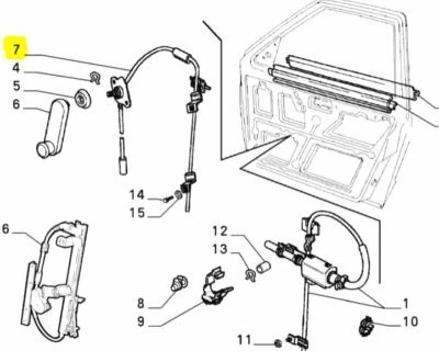 Fiat Uno 5 Door Uno Mondo Front RH Manual Window Regulator 7694565 Genuine New - Image 1 of 3