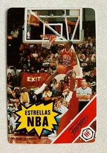 NBA MICHAEL JORDAN Chicago Bulls 1988 Fournier Estrellas Rules Trading RARE CARD - Picture 1 of 3