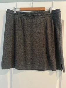 J Jill Skirt XL Straight Pencil Ponte Knit Charcoal Gray Stretch Pull On - Picture 1 of 4