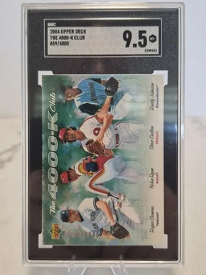SUPER RARE 2004 UPPER DECK /4000-K CLUB Clemens, Ryan, Carlton & Johnson Sgc9.5 - Image 1 of 3