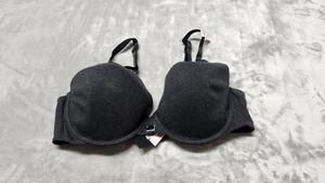 Neu mit Etikett Victoria's Secret BH 38C schwarz perfekte Form Baumwolle Logo-Hardware - Bild 1 von 5