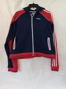 Giacca Adidas Vintage/Y2K Rosso Bianco BlueTrack Xxl retrò atletica zip - Foto 1 di 12