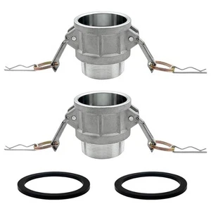 2 PZ Raccordo Tubo Camma e Scanalatura Tipo B Alluminio Globale, Spina 3" x 3"N... - Foto 1 di 6