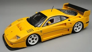 MODELLINO AUTO STATICO TECNOMODEL FERRARI F40 LM 1996 GIALLO CON VETRINA 1/18 - Foto 1 di 4