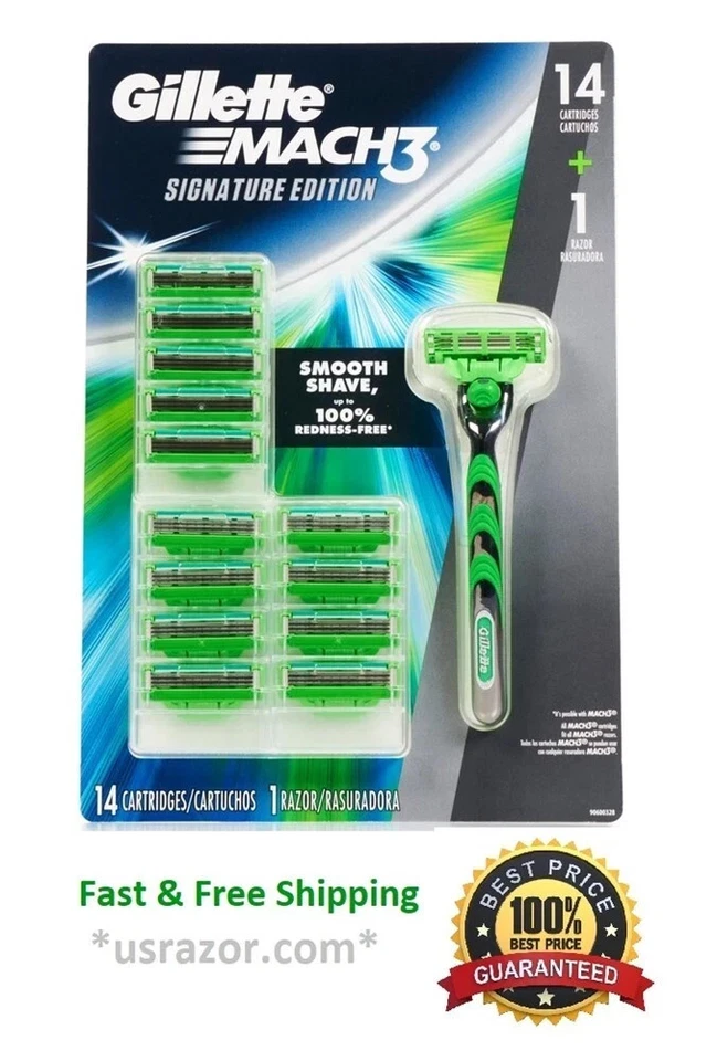 Gillette MACH3 Signature Edition Razor Set – 1 Razor + 14 Cartridges - Image 1 of 1