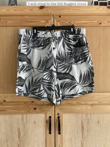 TAHARI 2X Linen shorts elastic waist comfy natural summer - Picture 1 of 4
