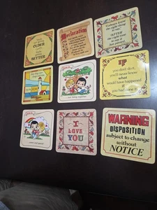 9 Vintage Tassenuntersetzer 70er / 80er Jahre - Bild 1 von 7