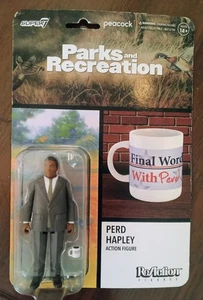 New Super 7 ReAction PERD HAPLEY Parks and Recreation Action Figure - Foto 1 di 5
