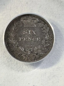 1881 Great Britain Silver 6 Pence Graded AU 50 by ANACS - Picture 1 of 8