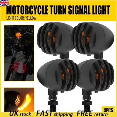 4Pcs For Honda Shadow VLX 600 VT750 VT1100 Motorcycle Turn Signals Light Blinker - Image 1 of 4
