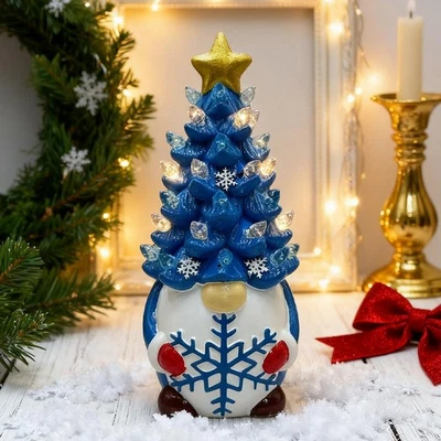 Christmas Dwarf Resin Lantern LED Lights Christmas Decorations Outdoor,` D9A7 - Image 1 of 4