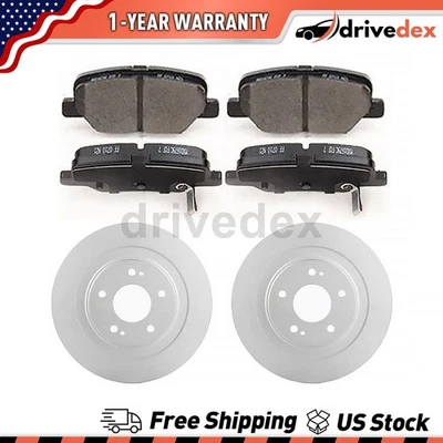 Rear Rotors Ceramic Brake Pads Fits Mitsubishi ASX 2.0L_DV - Image 1 of 4