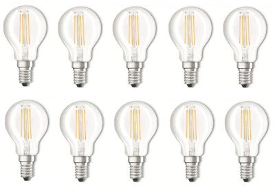 10x Osram LED BASE Classic P 40 Kugel E14 4W = 40W warmweiß EEK:F (Spektrum A-G) - Bild 1 von 4