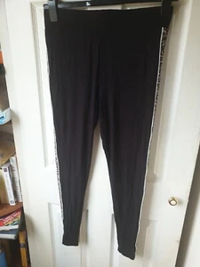 M & S Leggings With Animal Print Side Flash Size 14 - Picture 1 of 2