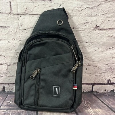 Tommy Hilfiger Black Multi-Pkt Crossbody Bag Satchel - Image 1 of 4