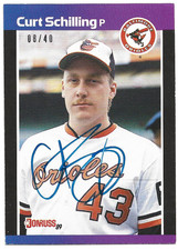 2017 Donruss Recollection Buyback Autographs #635 Curt Schilling 89 Donruss #/40