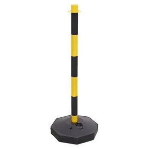 Sealey Safety Barrier Post With Base 850mm Highly Visible Black/Yellow - Picture 1 of 1