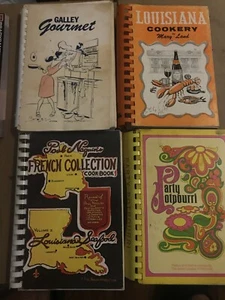 Lot of 4 Vintage Cookbooks Louisiana Cookery French Collection Gallery Gourmet++ - Picture 1 of 9