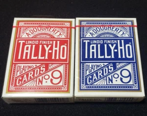 Juego de cartas Tally-Ho marco dorado rojo y azul edición limitada OHIO Japón - Imagen 1 de 3
