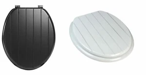 SEDILE WC 18" ZINCO LEGNO WC BAGNO CON RACCORDI FACILE PULIZIA RESISTENTE NUOVO - Foto 1 di 5