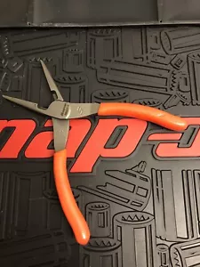 SNAP-ON 8" TALON GRIP LONG NOSE PLIERS WITH CUTTER SOFT GRIP ORANGE HANDLES NEW - Picture 1 of 8