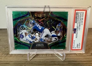 Panini Select Saquon Barkley Snapshots 2022 verde Prizm SSP #5/5 ¡Sujetalibros Giants! - Imagen 1 de 2