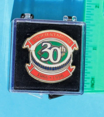 BUSCH STADIUM 1966-1996 pin - Image 1 of 4