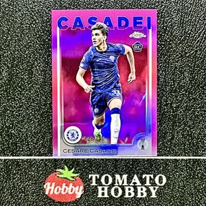 TOPPS CHROME UEFA 2024-25 CESARE CASADEI RC /250 PINK REFRACTOR CHELSEA - Picture 1 of 2