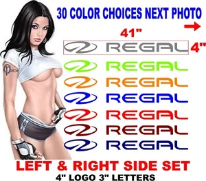 REGAL BOAT DECALS DECAL HULL 30 COLOR CHOICES message me for other options - Picture 1 of 2