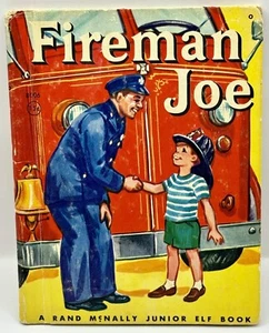 Fireman Joe Vintage Rand McNally Junior Elf Book 1959 by Virginia Hunter - Imagen 1 de 15