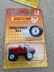 MATCHBOX JEEP EAGLE 4X4 RED 1705 NEW IN BLISTER VINTAGE 1990 MB5 - Picture 1 of 1