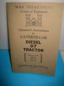 CAT CATERPILLAR D7 DIESEL TRACK-TYPE TRACTOR OPERATOR'S MANUAL BY NORSCOT 1993 - Picture 1 of 4