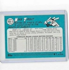 2021 TOPPS SERIES 2 Mike Trout LOS ANGELES ANGELS baseball CARD (T65-3)  - Bild 1 von 2