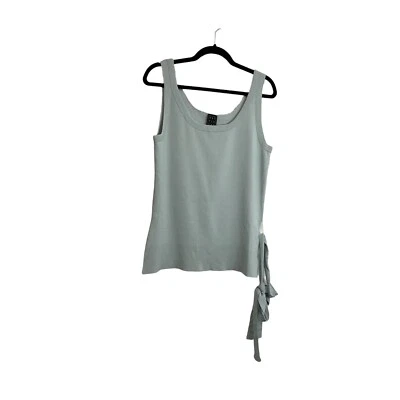 Due Per Due Light Blue Sleeveless Tank Shell Belted Top Blouse Womens Size XL - Image 1 of 4