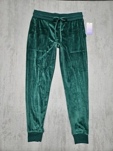 Stars Above Womens Size Xs Lounge Jogger Green Velour Sweat Pants w/ Draw String - Picture 1 of 9