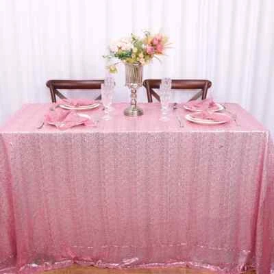 Glitter Sequin Table Cloth Rectangular Table Cover Round Tablecloth Party Decor - Image 1 of 4