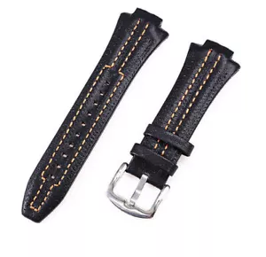 15X27MM GENUINO PARA SEIKO SPORTURA SNL029P2 SNL021P1 SNA595P2 CORREA DE RELOJ DE CUERO - Imagen 1 de 8