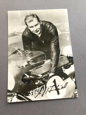HANS GEORG ANSCHEIDT 3facher Motorrad-Weltmeister signed Aogrammkarte 10x15 - Bild 1 von 2
