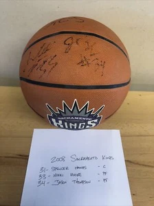 Sacramento Kings Signed NBA Basketball 2008 AUTO Jason Thompson + Moore & Hawes - Picture 1 of 5