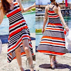 Au Seller Celeb Style Striped Party Beach Dress Tunic Kaftan Bikini Cover Sw019