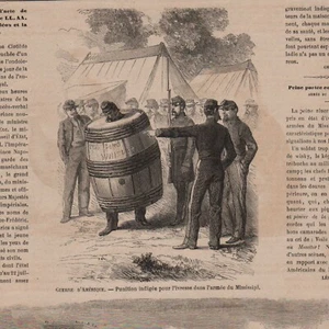 Guerre d'Amérique, Embellissements de Paris Punition - Gravure de presse 1862 - Picture 1 of 2