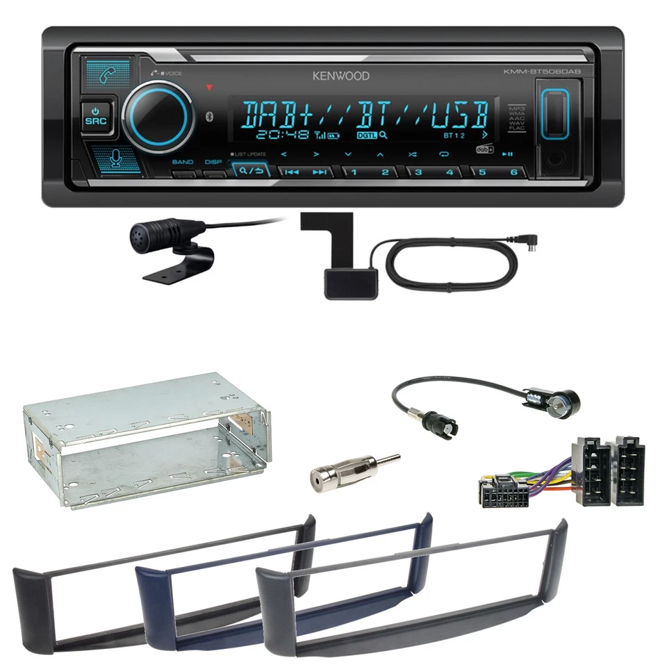 Kenwood KMM-BT508DAB Bluetooth Digitalradio USB Einbauset Smart ForTwo 450 - Bild 1 von 1