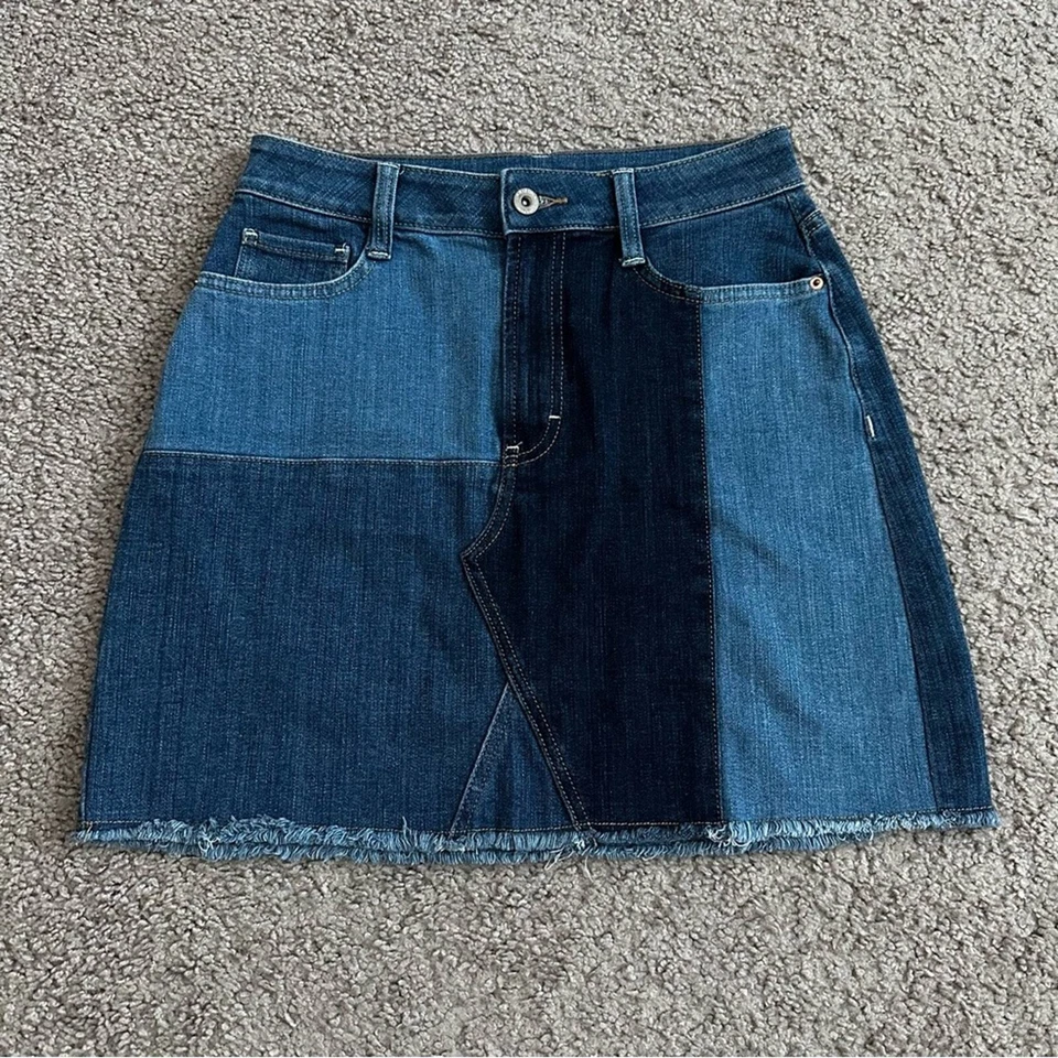 Falda Arizona Jean Co Denim Patchworks para mujer 7 Foto 1 de 4