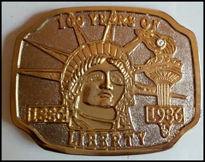 Vintage 100 Years of Liberty Belt Buckle - Picture 1 of 3