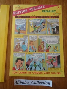 RARE PUB PAPIER BD RENAULT AUTOMOBILE DAUPHINE 1958? CONCOURS BROCHARD - Picture 1 of 3